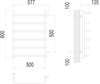 Стандарт П6 500х600 бп500 Полотенцесушитель TERMINUS 4670078530349