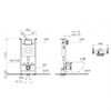 9856B003-7207 Комплект: Integra Square подвесной Безободковый унитаз + тонкое сиденье МЛ/БС+ инсталляция + панель смыва хром глянец - копия 44697