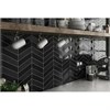 Плитка керамическая напольная 23203 CHEVRON Negro Mate RIGHT 9х20,5 см Equipe 23203