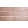 Плитка керамическая настенная 24961 MAGMA Coral Pink 6,5х20 см ( коробка 38 шт.) Equipe 24961