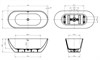 Акриловая ванна BELBAGNO UNO BB701-1700-750-K BB701-1700-750-K