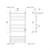 Полотенцесушитель электрический Point Меркурий PN83856PB П5 500x600 с полкой, диммер справа, черный PN83856PB - фото 27838