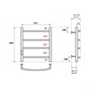 Полотенцесушитель электрический Point Афина PN04756W П4 500x600 диммер слева, белый PN04756W - фото 28010