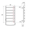 Полотенцесушитель электрический Point Афина PN04758B П6 500x800 диммер слева, черный PN04758B - фото 28016