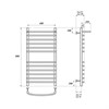 Полотенцесушитель электрический Point Альфа PN05148SPE П11 400x800 с полкой левый/правый, хром - фото 28095