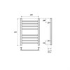 Полотенцесушитель электрический Point Аврора PN10146SE П8 400x600 левый/правый, хром PN10146SE - фото 28280
