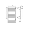 Полотенцесушитель электрический Point Аврора PN10146SPE П7 400x600 с полкой левый/правый, хром PN10146SPE - фото 28287