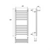 Полотенцесушитель электрический Point Аврора PN10148SPE П11 400x800 с полкой левый/правый, хром PN10148SPE - фото 28301