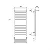 Полотенцесушитель электрический Point Аврора PN10158SPE П11 500x800 с полкой левый/правый, хром PN10158SPE - фото 28366