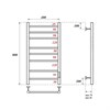 Полотенцесушитель электрический Point Аврора PN10848B П8 400x800 диммер справа, черный PN10848B - фото 28385