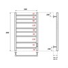 Полотенцесушитель электрический Point Аврора PN10858 П8 500x800 диммер справа, хром PN10858 - фото 28412