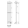 Полотенцесушитель электрический Point Гермес PN13822B П3 120x1200 диммер справа, черный PN13822B - фото 28474