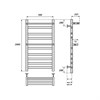 Полотенцесушитель электрический Point Артемида PN14150PE П8 500x1000 c 2 полками, левый/правый, хром PN14150PE - фото 28487