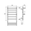 Полотенцесушитель водяной Point Артемида PN14156P П4 500x600 c двумя полками, хром PN14156P - фото 28492
