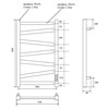 Полотенцесушитель электрический Point Феникс PN15858 П7 500x800, диммер справа, хром PN15858 - фото 28577