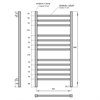 Полотенцесушитель электрический Point Вега PN71850 П12 500x1000, диммер справа, хром PN71850 - фото 28710