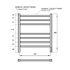 Полотенцесушитель электрический Point Вега PN71856B П7 500x600, диммер справа, черный PN71856B - фото 28722