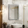 Зеркало Solid Black LED 600x800 с сенсором реверсивное крепление (800х600) ЗЛП622 (ЗЛП2622) ЗЛП622 - фото 40898