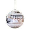 Зеркало D500 Ритц на ремне из натуральной кожи белого цвета Б033 Б033 - фото 41335