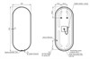 Зеркало ECLIPSE smart 50x122 в черной рамке A64151 - фото 47347