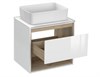 Тумба LOUNA 60 со столешницей SZ-LOU60-BL/Wh - фото 47699