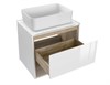 Тумба LOUNA 60 со столешницей SZ-LOU60-BL/Wh - фото 47700