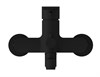 Смеситель для ванны BRASKO BLACK с длинным изливом A64092 - фото 48606