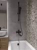 Смеситель для ванны BRASKO BLACK с длинным изливом A64092 - фото 48613