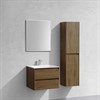 Тумба Luka 600 подвесная, 2 выкатных ящика soft-close, T.Oak + Раковина черная, кварц, VCB-13600B VMC-2L600TO + VCB-13600B - фото 49915