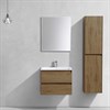 Тумба Luka 600 подвесная, 2 выкатных ящика soft-close, T.Oak + Раковина черная, кварц, VCB-13600B VMC-2L600TO + VCB-13600B - фото 49916