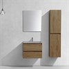 Тумба Luka 600 подвесная, 2 выкатных ящика soft-close, T.Oak + Раковина черная, кварц, VCB-13600B VMC-2L600TO + VCB-13600B - фото 49918