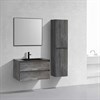 Тумба Luka 800 подвесная, 2 выкатных ящика soft-close, G.Stone + Раковина белая, искусственный камень, VCB-13800W VMC-2L800GS + VCB-13800W - фото 49961