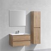Тумба Luka 800 подвесная, 2 выкатных ящика soft-close, N.Oak + Раковина черная, кварц, VCB-13800B VMC-2L800NO + VCB-13800B - фото 49966