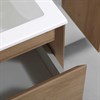 Тумба Luka 800 подвесная, 2 выкатных ящика soft-close, N.Oak + Раковина черная, кварц, VCB-13800B VMC-2L800NO + VCB-13800B - фото 49968