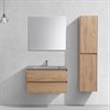 Тумба Luka 800 подвесная, 2 выкатных ящика soft-close, N.Oak + Раковина черная, кварц, VCB-13800B VMC-2L800NO + VCB-13800B - фото 49970