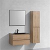 Тумба Luka 800 подвесная, 2 выкатных ящика soft-close, N.Oak + Раковина черная, кварц, VCB-13800B VMC-2L800NO + VCB-13800B - фото 49972