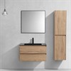 Тумба Luka 800 подвесная, 2 выкатных ящика soft-close, N.Oak + Раковина серая, кварц, VCB-13800G VMC-2L800NO + VCB-13800G - фото 49983
