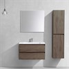 Тумба Luka 800 подвесная, 2 выкатных ящика soft-close, R.Oak + Раковина белая, искусственный камень, VCB-13800W VMC-2L800RO + VCB-13800W - фото 50017