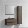 Тумба Luka 800 подвесная, 2 выкатных ящика soft-close, R.Oak + Раковина белая, искусственный камень, VCB-13800W VMC-2L800RO + VCB-13800W - фото 50022