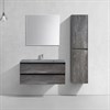 Тумба Luka 1000 подвесная, 2 выкатных ящика soft-close, G.Stone + Раковина серая, кварц, VCB-13100G VMC-2L100GS + VCB-13100G - фото 50061