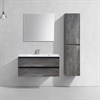Тумба Luka 1000 подвесная, 2 выкатных ящика soft-close, G.Stone + Раковина серая, кварц, VCB-13100G VMC-2L100GS + VCB-13100G - фото 50063