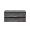 Тумба Luka 1000 подвесная, 2 выкатных ящика soft-close, G.Stone + Раковина серая, кварц, VCB-13100G VMC-2L100GS + VCB-13100G - фото 50064