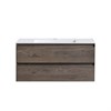 Тумба Luka 1000 подвесная, 2 выкатных ящика soft-close, R.Oak + Раковина белая, искусственный камень, VCB-13100W VMC-2L100RO + VCB-13100W - фото 50108
