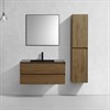 Тумба Luka 1000 подвесная, 2 выкатных ящика soft-close, T.Oak  + Раковина черная, кварц, VCB-13100B VMC-2L100TO+ VCB-13100B - фото 50110