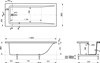 Ванна из искусственного камня Эстет Дельта 180x80 см, с ножками вн17609 - фото 50981