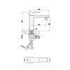 Смеситель для раковины Cube VBF-1C01MB однорычажный, черный VBF-1C01MB - фото 50995