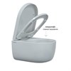 Унитаз BERGES подвесной EGO Rimless 49см, сиденье дюропласт Toma SO, микролифт, быстросъем 82122 - фото 58080
