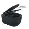 Унитаз BERGES подвесной VENTAS Black Rimless 49 см, сиденье дюропласт Ventas Slim SO, микролифт, быстросъём 82136 - фото 58157
