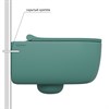 Унитаз BERGES подвесной EGO XL матовый темно-зеленый Rimless 54 см, сиденье дюропласт EGO XL Slim SO матовый темно-зеленый, микролифт, быстросъём 82141 - фото 58185