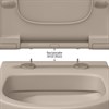 Унитаз BERGES подвесной EGO XL матовый жасмин Rimless 54 см, сиденье  EGO XL Slim SO матовый жасмин, микролифт, быстросъем * 82728 - фото 58215
